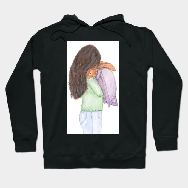 Love is a Bunny Hug Hoodie by YollieBeeArt